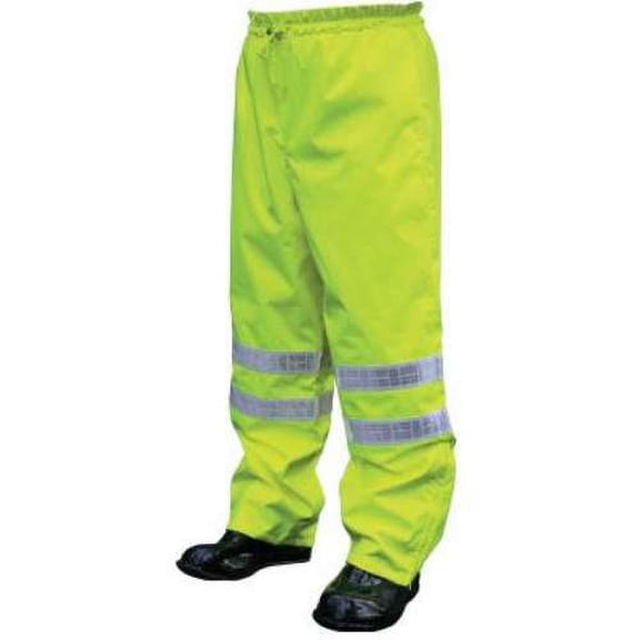 River City Garments(R) 3X Fluorescent Lime Luminator Pro Polyester And Polyurethane Rain Pants With Drawstring Closure And Reflective Stripes