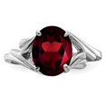 thumbnail image 5 of Sterling Silver Rhodium-plated Garnet Ring, 5 of 6