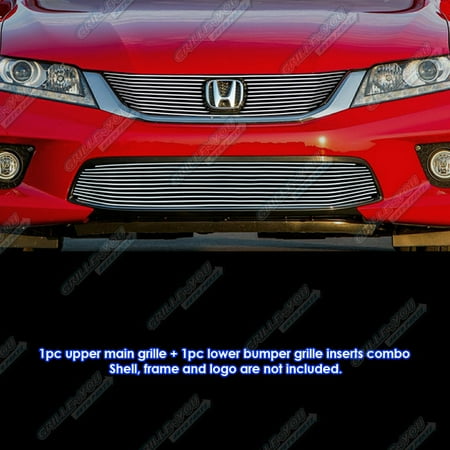 Honda Accord Billet Grille - Fits 2013-2015 Honda Accord Coupe Billet Grille Combo #H61263A