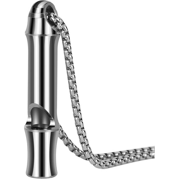 Titanium Whistle Emergency Survival Loud up to 120db for Kids Women,EDC Safety Whistles Necklace for Kayak,Lifeguard,Dog Training,Hiking, Boating,Camping,Coach Sports