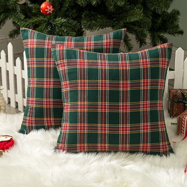 Fundas de almohada decorativas AQOTHES Scottish Tartán 45x45 cm