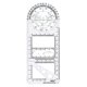 thumbnail image 1 of Herramienta de medición de dibujo geométrico matemático de regla de dibujo multifuncional, 1 of 5