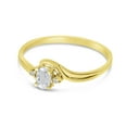 thumbnail image 3 of 14k Yellow Gold Oval White Topaz And Diamond Ring, 3 of 6