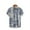 Blue, variant on Floenr Mens T Shirts,Men's Lapel Chest Pocket Hawaiian Print Loose Short Sleeve Shirt