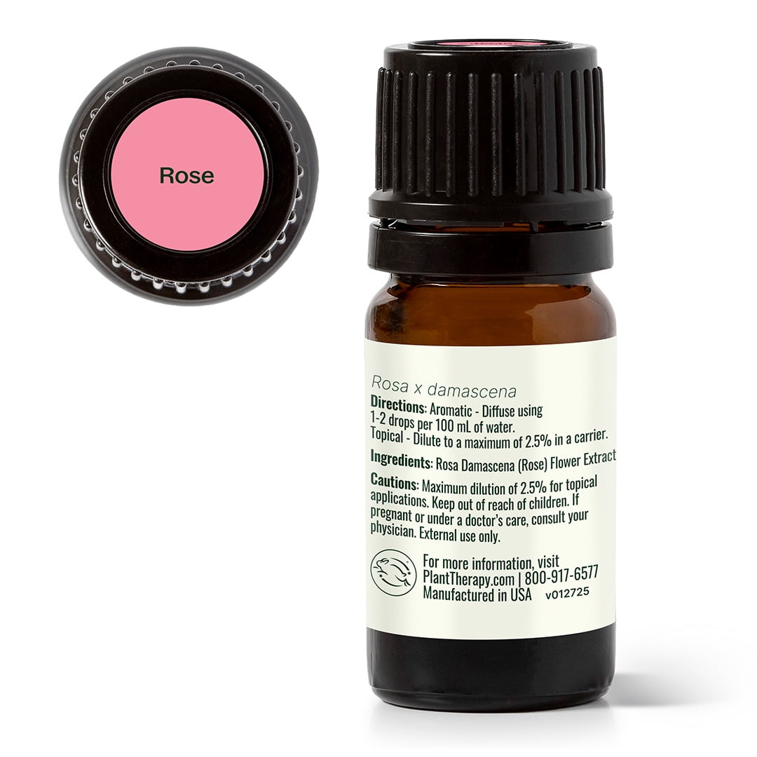 Plant Therapy Pure Rose Absolute Essential Oil 100% Pure, Undiluted, Natural Aromatherapy, Natural Aromatherapy 5 mL (1/6 oz)