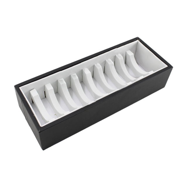 Organizador de pulseras con 10 ranuras, caja de almacenamiento multifunción, expositor de pulseras de mesa Blanco