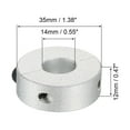 thumbnail image 2 of Uxcell Shaft Collar 0.55 Inch Bore Double Split Aluminum Clamping Collar Shaft Collars with Set Screw Silver Tone, 2 of 4