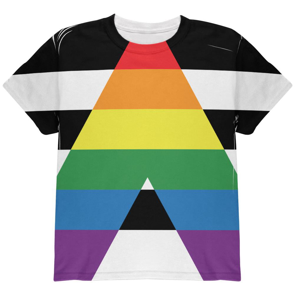 LGBT Straight Ally Pride Flag All Over Youth T Shirt 