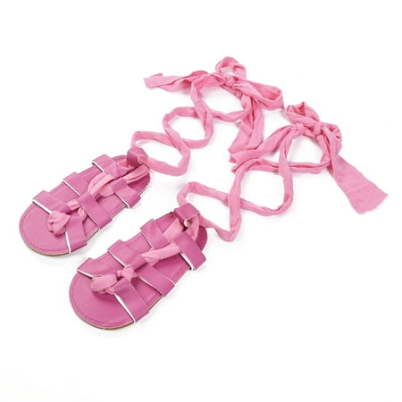 

Binpure Baby Girl Summer Sandals Soft Sole Anti-Slip Long Straps Tie Foot Wear