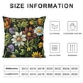 thumbnail image 5 of Autua Flowers Theme Decorative Cushion Throw Pillow Cover for Home Couch Living Room Sofa - Printed on Both Sides - 1PC 18x18in, 5 of 5