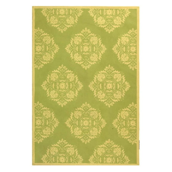 SAFAVIEH Chelsea Vianne Geometric Wool Area Rug, Green/Beige, 8'9" x 11'9"