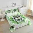 thumbnail image 4 of Wolf Print King Bedding Sets Animal Wildlife Comforter Set,Tribal Mandala Floral Duvet Insert Green Oil Painting Down Comforter,Modern Ombre Bedding Comforter Sets, 4 of 7