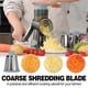 thumbnail image 4 of 3-in-1 Rotary Cheese Grater, Manual Vegetable Slicer and Nut Grinder, Stainless Steel Kitchen Shredder, 4 of 5