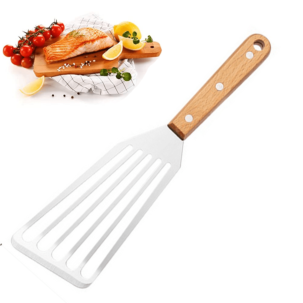 Heat Resistant Fish Spatula Stainless Steel Metal Spatula for Non