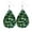 Dark Green, variant on Women Fashion ST. Patrick's Day Green Drop Shape Printing Earrings Ear Studs