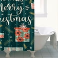 thumbnail image 4 of Christmas Shower Curtain Set: Merry Xmas Snowflakes & Pine Trees Bathroom Curtain Polyester Waterproof Washable Shower CUrtain for Bathroom Decor (72x72) with 12 Hooks Included, 4 of 5