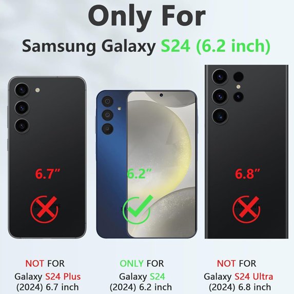 Decase Bling Case For Samsung Galaxy S24,Fashionable PU Leather Magnetic Flip Wallet Cover Ultra Slim Scratch-resistant Phone Shell for Galaxy S24 (2024 Release),Black