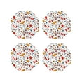 thumbnail image 2 of Disketp Canada Day Funny Coasters,4 Pcs Leather Coasters With Holder, Perfect Housewarming Hostess Gifts,Protect Furniture From Water Marks Scratch And Damage, 2 of 9