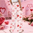 thumbnail image 6 of LWavelet Comfort Fabric Love Print Wide Leg Pants Women Valentine's Day Lounge Wear Pink XXL, 6 of 6