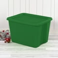 thumbnail image 6 of Sterilite 18 Gallon Tote, Plastic Christmas Storage Bin with Snap-on Lid, Ideal for Holiday Linens, Décor, Keepsakes and More, Green, 6 of 11