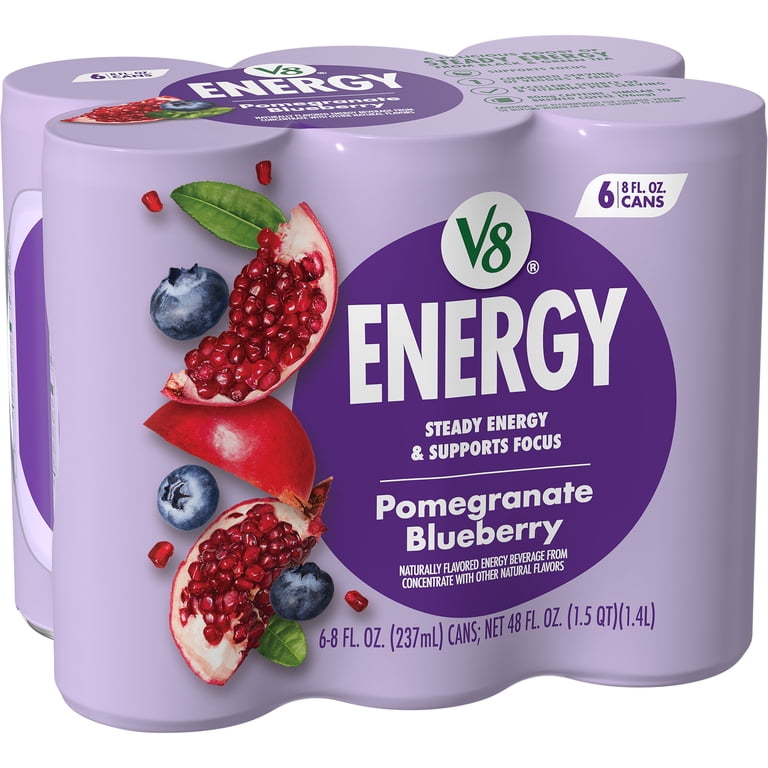 V8 Energy Pomegranate Blueberry, 8 fl oz Cans, 24 Pack photo 3