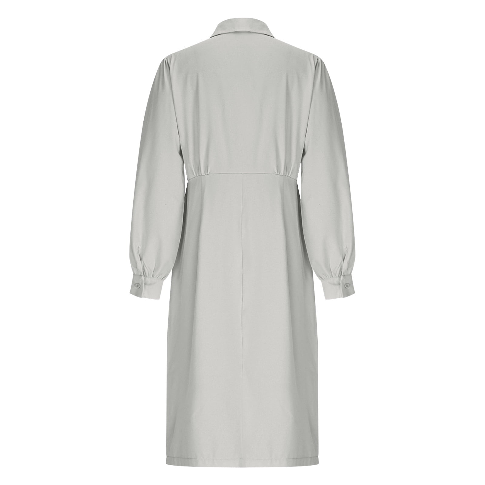Oplxuo Elegant Knee Lenght Pencil Dress for Women Wrap V Neck Long Sleeve Wear to Work Business Sheath Church Dresses