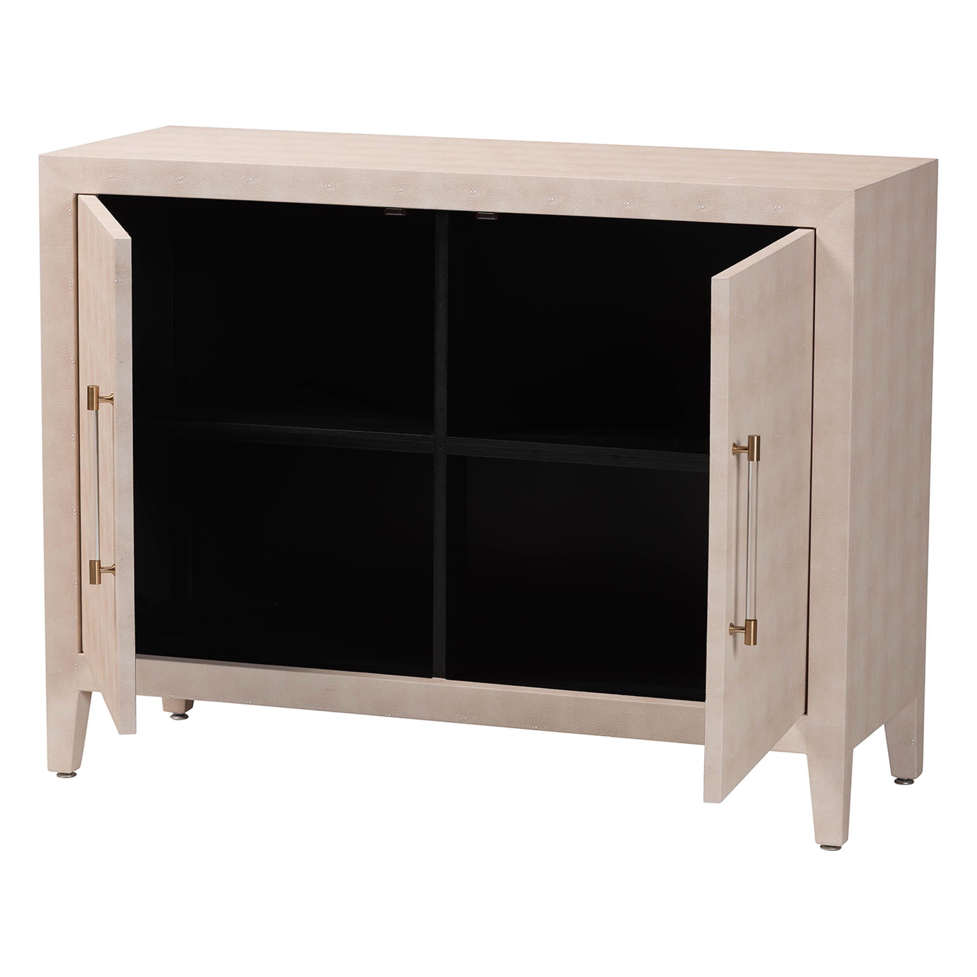 Baxton Studio Nira Modern Storage Cabinet, 2-Door, Beige