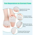 thumbnail image 6 of Isasaka 4 Pairs Silicone Toe Spacers & Bunion Corrector for Women and Men, Soft Breathable Toe Separators for Pain Relief and Comfort (Transparent), 6 of 8