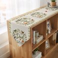 thumbnail image 4 of Happy Father's Day Table Runner Linen Burlap Table Runner 72 Inches Long Summer Botanical Leaves Birds Dresser Scarves for Kitchen Island Coffee Dining Room Party Wedding Holiday Decoration 18"x72", 4 of 8