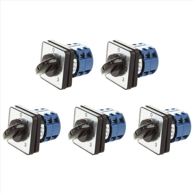 5X 660V 20A 6 Terminales 4 Posiciones Interruptor de Cambio de Leva Giratoria