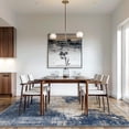 thumbnail image 3 of 5x7 Area Rugs for Living Room and Bedroom, Machine Washable Non Slip Rug Low Pile Lightweight Indoor Carpet, Distressed Abstract Navy Taupe, 3 of 6