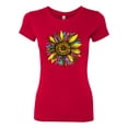 thumbnail image 3 of Sunflower Animal Print Fashion Womens Slim Fit Junior Tee, Red, Medium, 3 of 5
