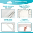 thumbnail image 7 of Naiade Queen Size Sheet Set,Soft Microfiber 4 Piece Hotel Luxury Bed Sheets with Deep Pockets, Embroidered Pillow Case,Side Storage Pocket Fitted Sheet, Flat Sheet (Ivory), 7 of 7