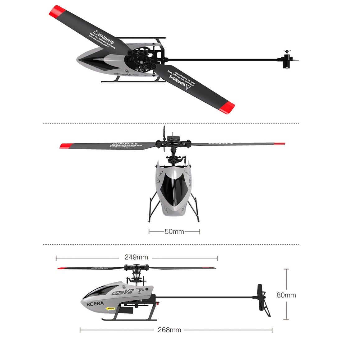 C129 V2 RC Helicopter with One-Key Take-Off/Landing, 2.4G 4CH 6-Axis Gyro 3D Flips RC Aircraft Model with Altitude Hold & Optical Flow for Adults Beginners- RTF