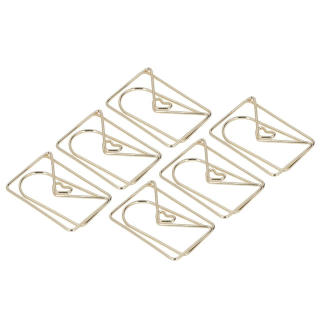 Paper Clips Non Skid, Prevent Tearing Golden Metallic Paper Clips For File Classification Envelope
