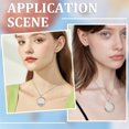 thumbnail image 4 of 1 Box 2Pcs Glass Locket Pendant Charm 304 Stainless Steel 30mm Flat Round Floating Memory Necklace Charm for Jewelry Necklace Making, 4 of 7
