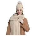 thumbnail image 2 of Women's Winter Plus Wool Warm Fashion Headwear Ear Knitted Hat, 2 of 3