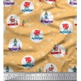 thumbnail image 1 of Soimoi Velvet Fabric Gift Box,Car & Santa Christmas Printed Fabric 1 Yard 58 Inch Wide, 1 of 3
