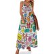 thumbnail image 1 of Vestido sin mangas con estampado popular de Harring, vestido largo de verano para mujer, vestido suelto de verano para invitados de boda , noche, 1 of 7