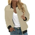 thumbnail image 6 of Mlzmgr Zip up Jackets for Women Long Sleeve Crew Neck Regular Fitted Business Casual Outwear Jackets, 6 of 8