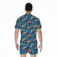 thumbnail image 2 of Koi Fish Pattern Short Sleeve Men'S Rompers, Koi Fish Casual Summer Jumpsuits Outfit, 2 of 4