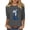 Gray, variant on Staron Women's 3/4 Sleeve Western Print Casual T-Shirt Round Neck Loose Fit Bohemian Top Blouse, Black L
