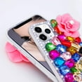 thumbnail image 4 of Compatible with iPhone 11 Pro Bling Diamond Case for Girls, 3D Glitter Handmade Crystal Colorful Shiny Rhinestone Jewelry Fashion Floral Lipstick Sparkly Sexy Lips, Hard PC Case for Women, 4 of 8