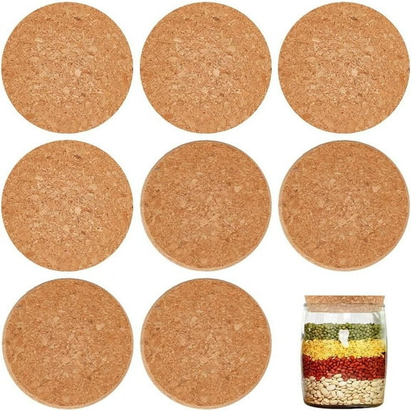 8 Pcs Large Wooden Corks Tapered Plugs Lids - 3.13.4 inch Wine Bottle Stoppers for Kitchen Wedding Canning for DIY