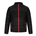 thumbnail image 4 of Aimik Hanes Men's Hooded Puffer Jacket - Insulated Quilted Winter Coat - Weather Resistant Men's Bubble Jacket-Black M, 4 of 6