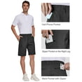 thumbnail image 2 of SPECIAL MAGIC Men's Cargo Shorts Mens Golf Shorts with 6 Pockets（Solid Black 32）, 2 of 9