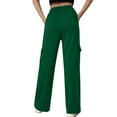 thumbnail image 3 of Magroz Women's High Waisted Sweatpants Flowy Straight Leg Sweatpants Wide Leg Stretch Joggers Baggy Pull On Bottoms Pants for Petite Women Workout Sweatpants, 3 of 7