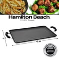 thumbnail image 4 of Hamilton Beach Nonstick Double Griddle 19x11-Inch - Black Aluminum Griddle with Soft Touch Bakelite Handle - Flared Edge - Spiral Bottom, Easy to Clean, Multipurpose Use - Durable & Dishwasher Safe, 4 of 8