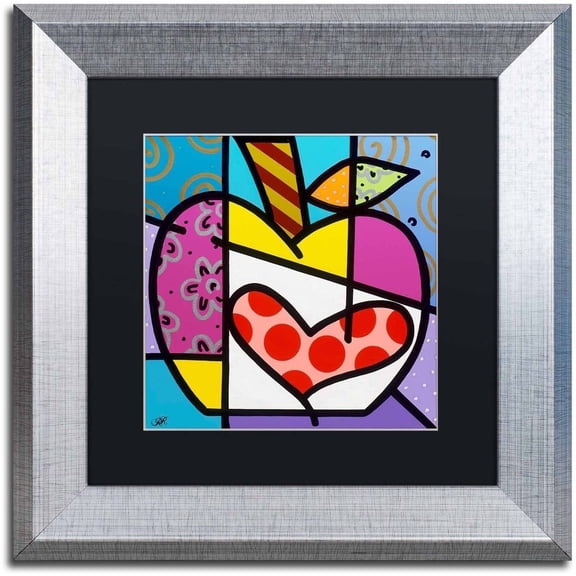 Trademark Fine Art 'Big Apple III' Canvas Art by Roberto Rafael, Black Matte, Silver Frame