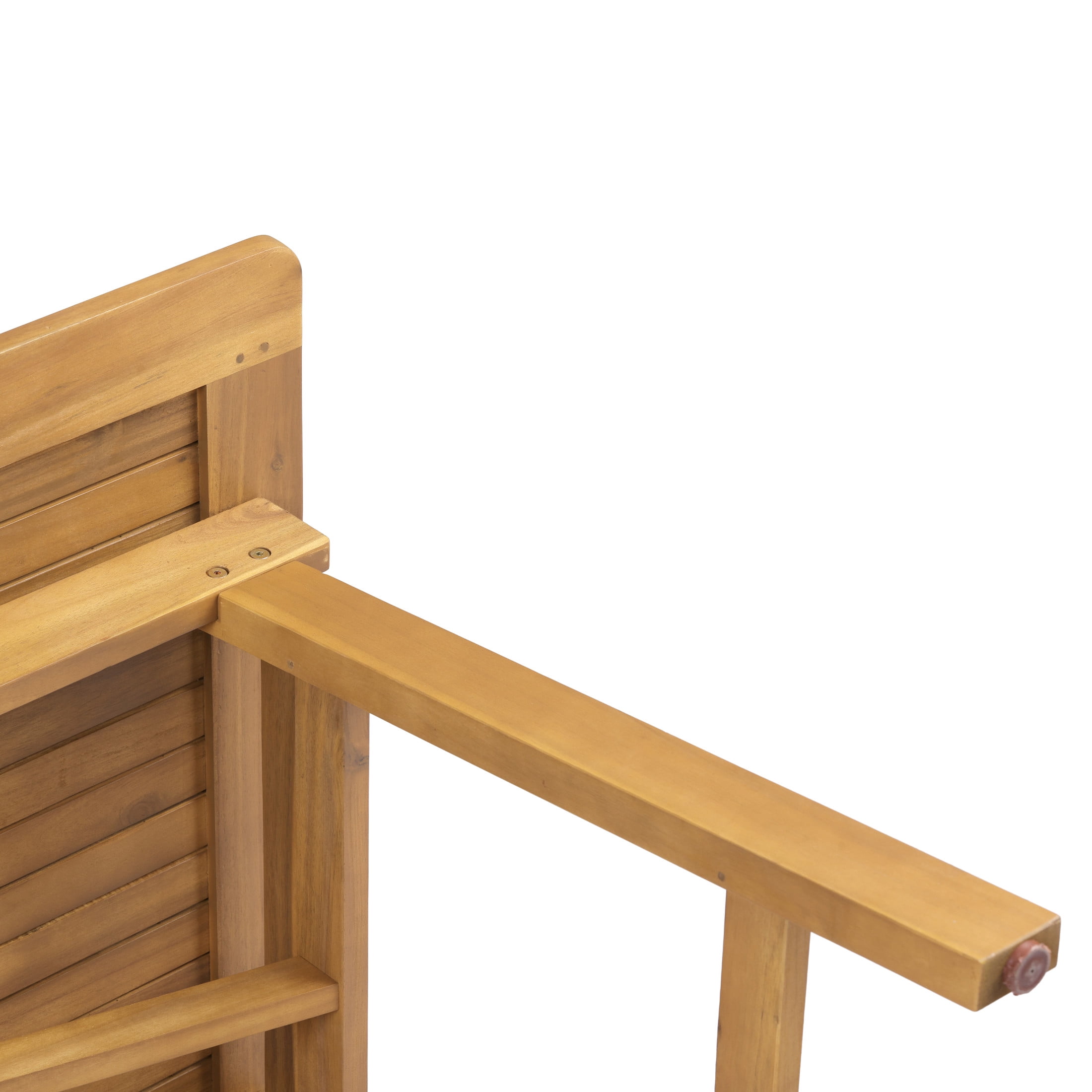 Christopher Knight Home Extendable Patio Dining Table for 6, Acacia Wood Slatted Outdoor Table, Teak